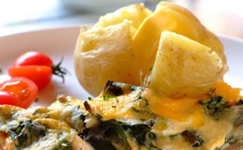 Przepis na Okoń zapiekany ze szpinakiem Okoń zapiekany ze szpinakiem