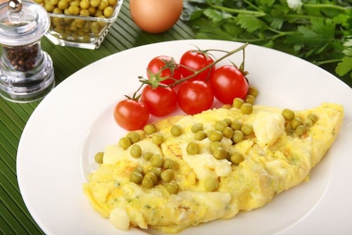 Przepis na Omlet z groszkiem Omlet z groszkiem