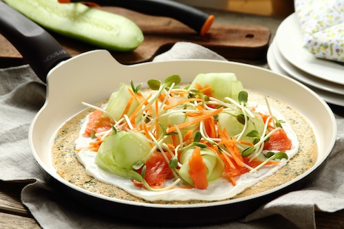 Przepis na Omlet z warzywami i otrębami Omlet z warzywami i otrębami