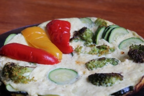 Omlet z zielonymi warzywami