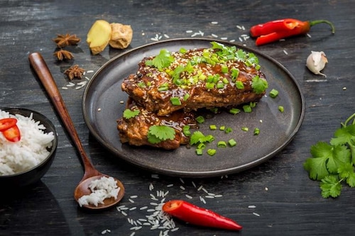 Przepis na Orientalne żeberka wieprzowe Orientalne żeberka wieprzowe