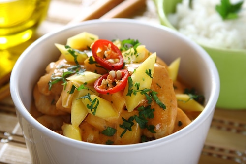 Przepis na Indyjski kurczak z mango  Indyjski kurczak z mango