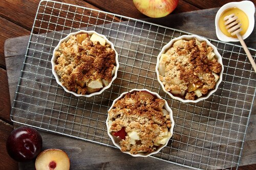 Przepis na Owoce pod pierzynką Owoce pod pierzynką