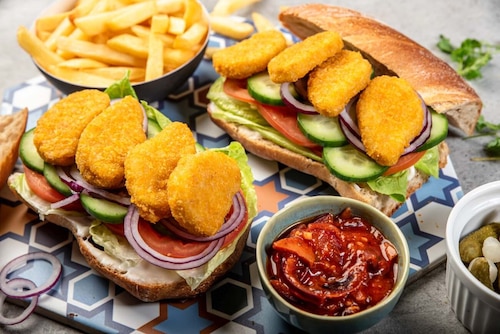 Przepis na Panini z vege nuggetsami i majonezem wegańskim Panini z vege nuggetsami i majonezem wegańskim