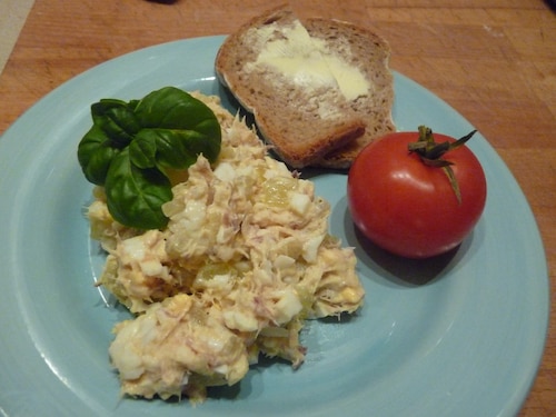 Pasta z jajek i makreli