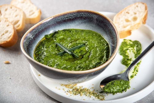 Przepis na Pasta z czosnku niedźwiedziego Pasta z czosnku niedźwiedziego