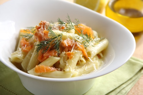 Przepis na Penne z łososiem Penne z łososiem