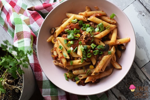 Przepis na Wegańskie penne z roślinnym mięsem mielonym Magic Mince Wegańskie penne z roślinnym mięsem mielonym Magic Mince