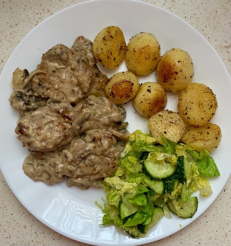 Polędwiczki w sosie pieczarkowym