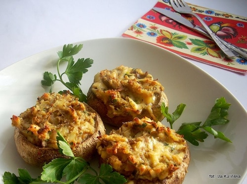 Pieczarki faszerowane 