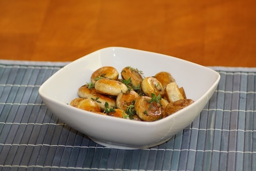 Przepis na Pieczarki smażone z tymiankiem Pieczarki smażone z tymiankiem