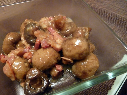 Pieczarki z boczkiem