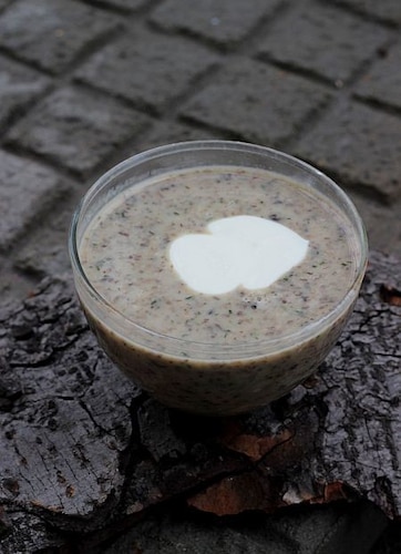 Przepis na Pieczarkowa z serem kozim Pieczarkowa z serem kozim