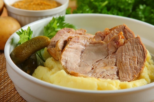 Przepis na Pieczeń wieprzowa po myśliwsku Pieczeń wieprzowa po myśliwsku