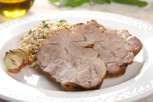 Przepis na Pieczona karkówka z grzybowym aromatem Pieczona karkówka z grzybowym aromatem
