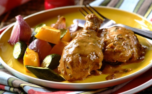 Przepis na Pieczone pałki z kurczaka z sosem pieprzowym Pieczone pałki z kurczaka z sosem pieprzowym