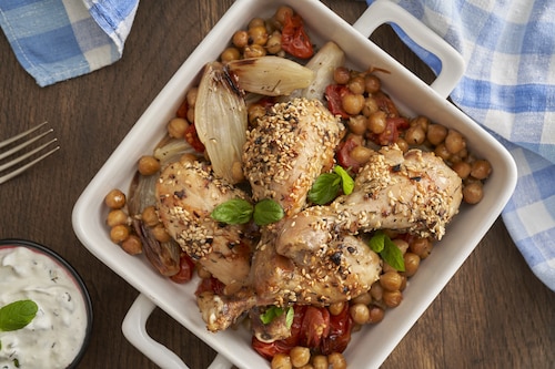 Pieczone udka kurczaka z za’atarem