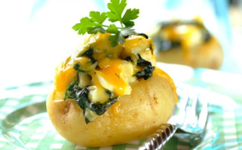 Przepis na Ziemniaki ze szpinakiem Ziemniaki ze szpinakiem