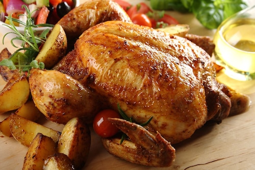 Pieczony kurczak z ziemniakami