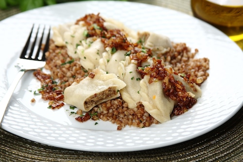 Przepis na Pierogi z kaszą gryczaną Pierogi z kaszą gryczaną
