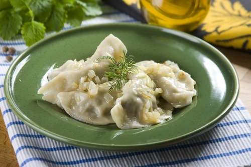 Przepis na Pierogi z soją i grzybami Pierogi z soją i grzybami