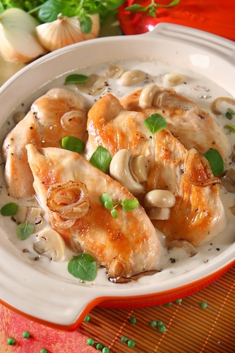 Przepis na Pierś kurczaka z pieczarkami Pierś kurczaka z pieczarkami