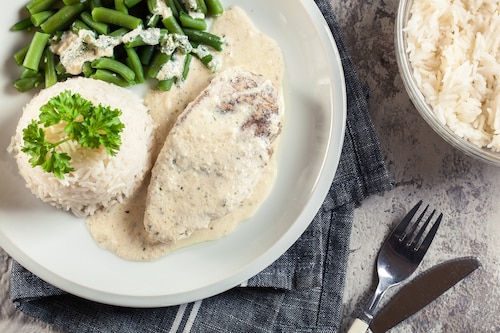 Przepis na Pierś z kurczaka w delikatnym sosie śmietanowym Pierś z kurczaka w delikatnym sosie śmietanowym