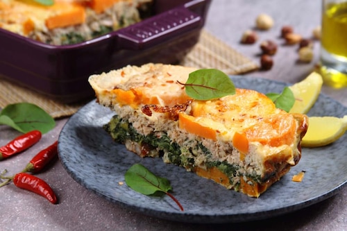 Przepis na Pikantna zapiekanka z tuńczykiem i batatami Pikantna zapiekanka z tuńczykiem i batatami