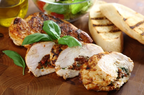 Kurczak z pomidorami i mozzarellą