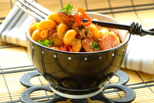 Przepis na Makaron z chili i chorizo Makaron z chili i chorizo