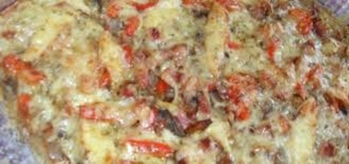 Pizza z papryką i pomidorami