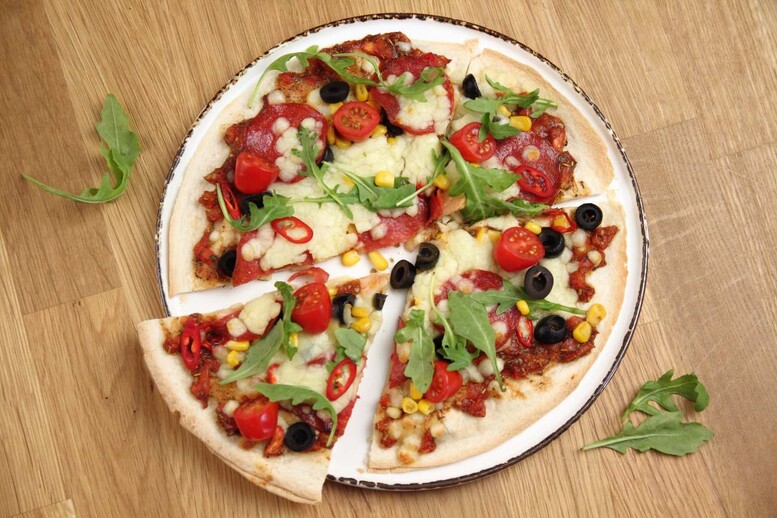 Przepis na Pizza z tortilli  Pizza z tortilli