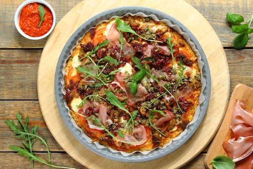 Pizza na spodzie z kalafiora