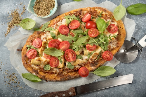 Przepis na Pizza z batatów z zapiekanką po włosku i karczochami Pizza z batatów z zapiekanką po włosku i karczochami