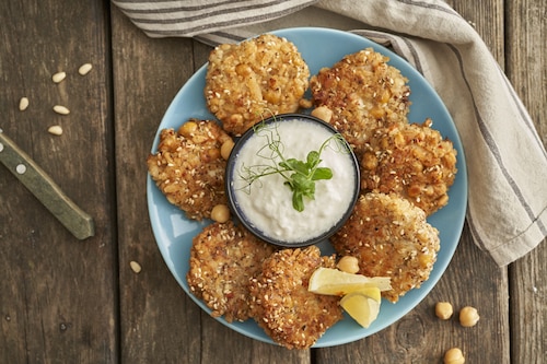 Placki rybne z ciecierzycą