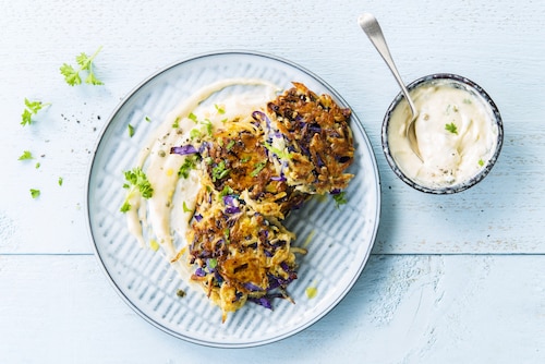 Przepis na Placki ziemniaczane z czerwoną kapustą Placki ziemniaczane z czerwoną kapustą