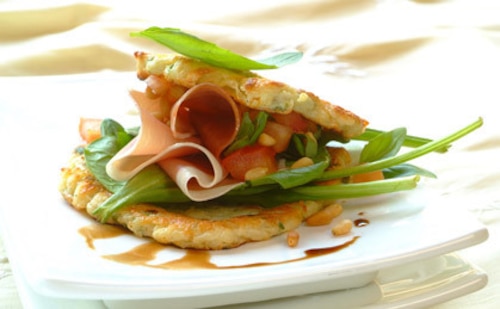 Przepis na Placki ziemniaczane ze szpinakiem Placki ziemniaczane ze szpinakiem