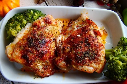 Podudzia kurczaczka z majerankiem 