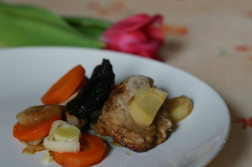 Przepis na Polędwiczki duszone z warzywami Polędwiczki duszone z warzywami