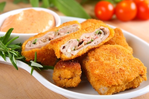 Przepis na Polędwiczki wieprzowe z serem brie  Polędwiczki wieprzowe z serem brie