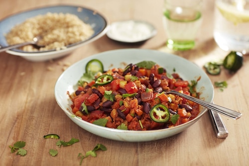 Leczo wegetariańskie z dyni i tofu