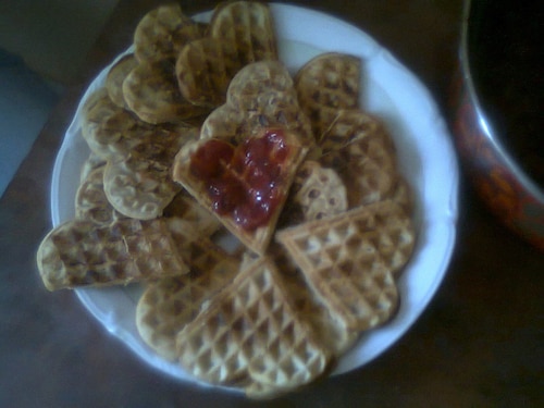 Proste gofry z domowym dżemikiem