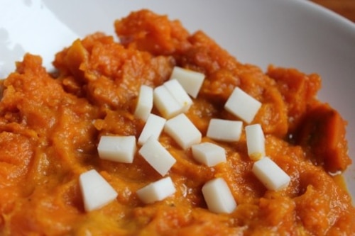 Pure z pieczonej dyni, z kozim serem