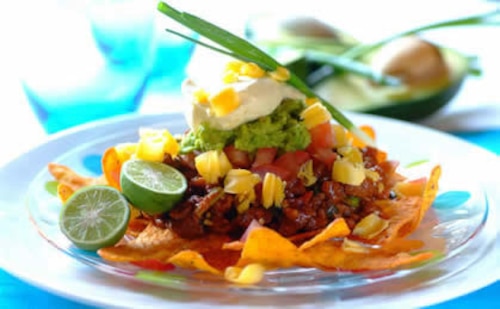 Przepis na Pyszne nachos z wieprzowiną Pyszne nachos z wieprzowiną