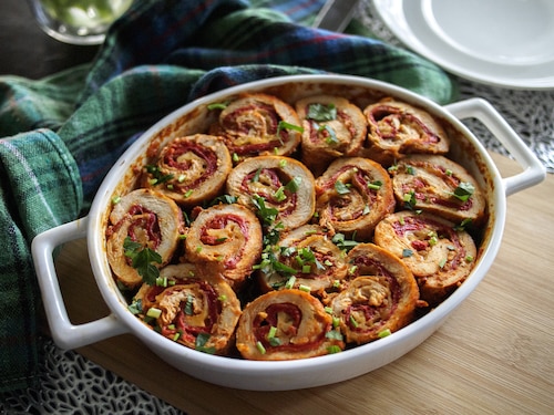 Przepis na Fit roladki z kurczaka z pieczoną papryką i serem Fit roladki z kurczaka z pieczoną papryką i serem