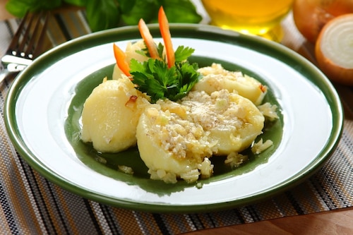 Przepis na Pyzy z ziemniakami i twarogiem  Pyzy z ziemniakami i twarogiem