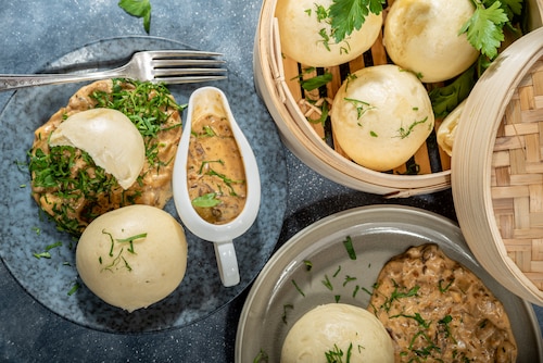 Przepis na Pyzy z grzybami Pyzy z grzybami