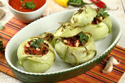 Kalarepa faszerowana mięsem mielonym