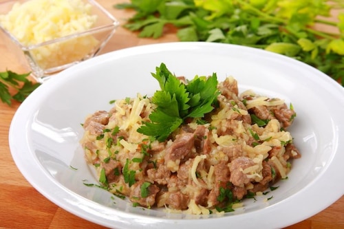 Przepis na Risotto grzybowe z wołowiną Risotto grzybowe z wołowiną