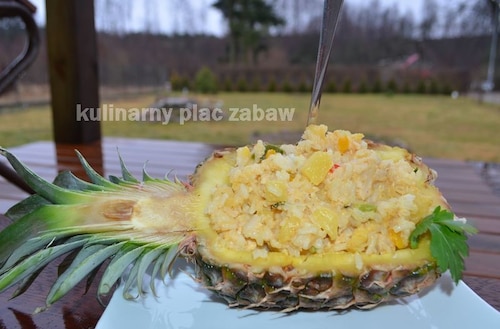 Risotto w ananasie
